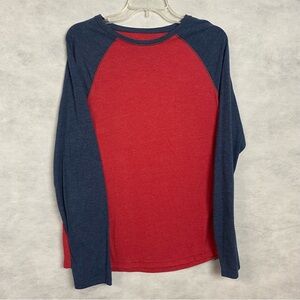 Urban Pipeline Baseball Tshirt Mens Size Large Red Blue Long Sleeve